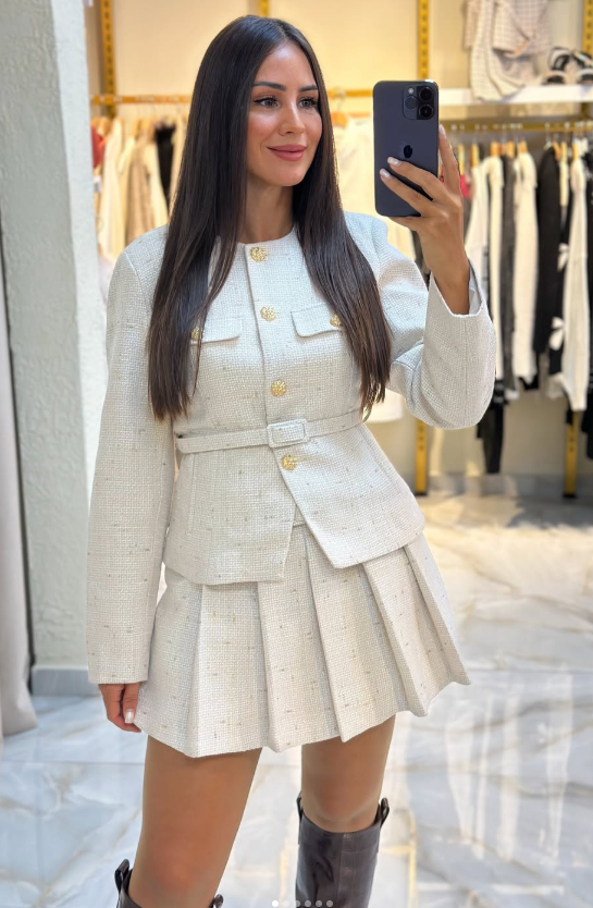 Tüvit etek şort takım