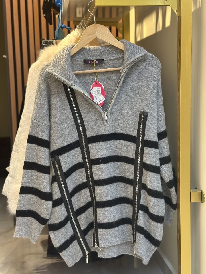 Dqmane fermuarlı tasarım kazak