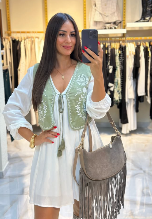 Bohem Yelekli Elbise