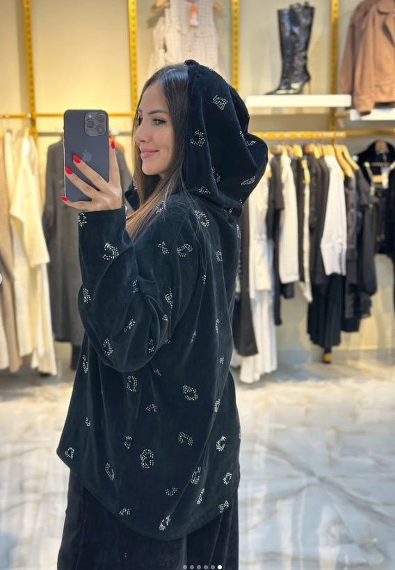 Taşlı Kadife Blüz