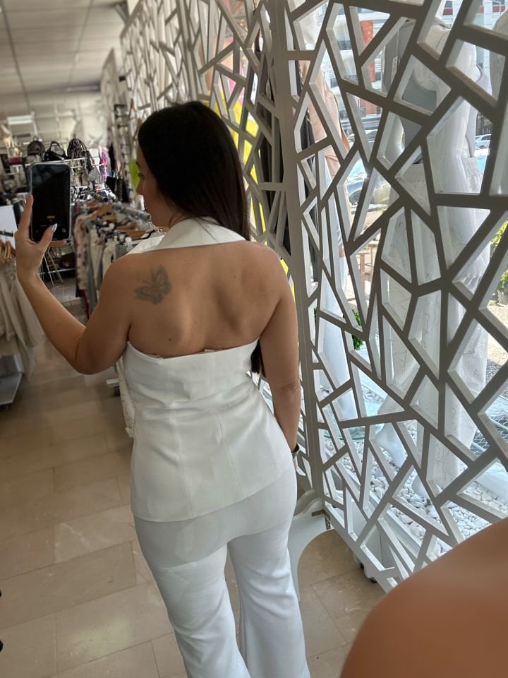 İspanyol beyaz pantolon