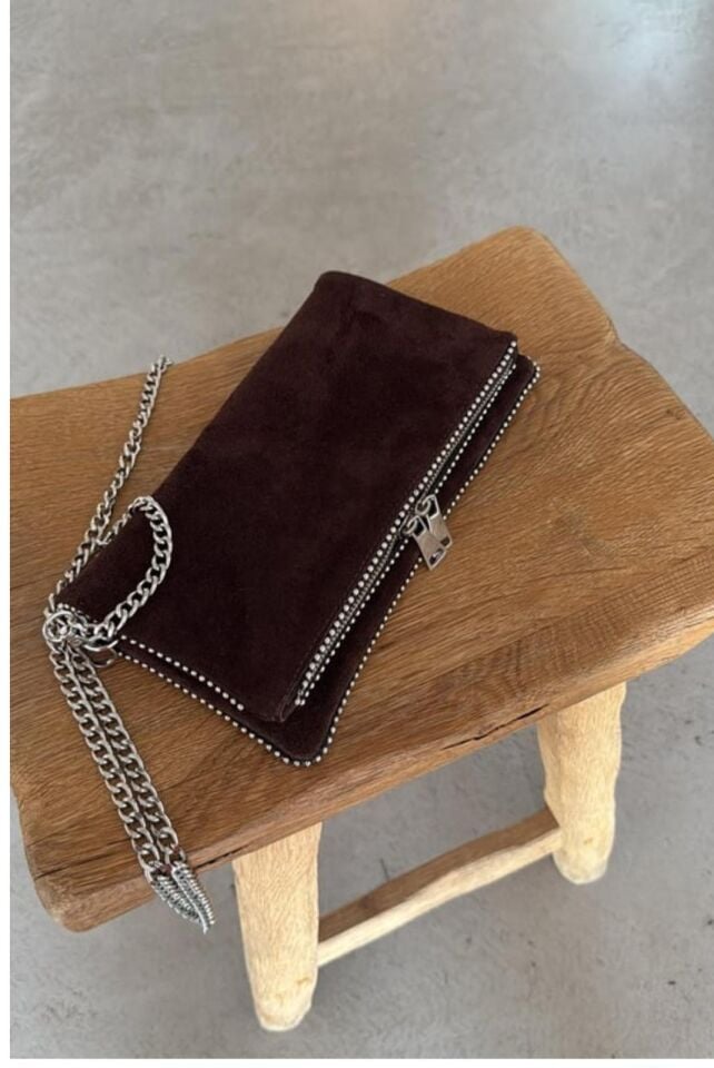 Hakiki Süet Deri Portföy Çanta