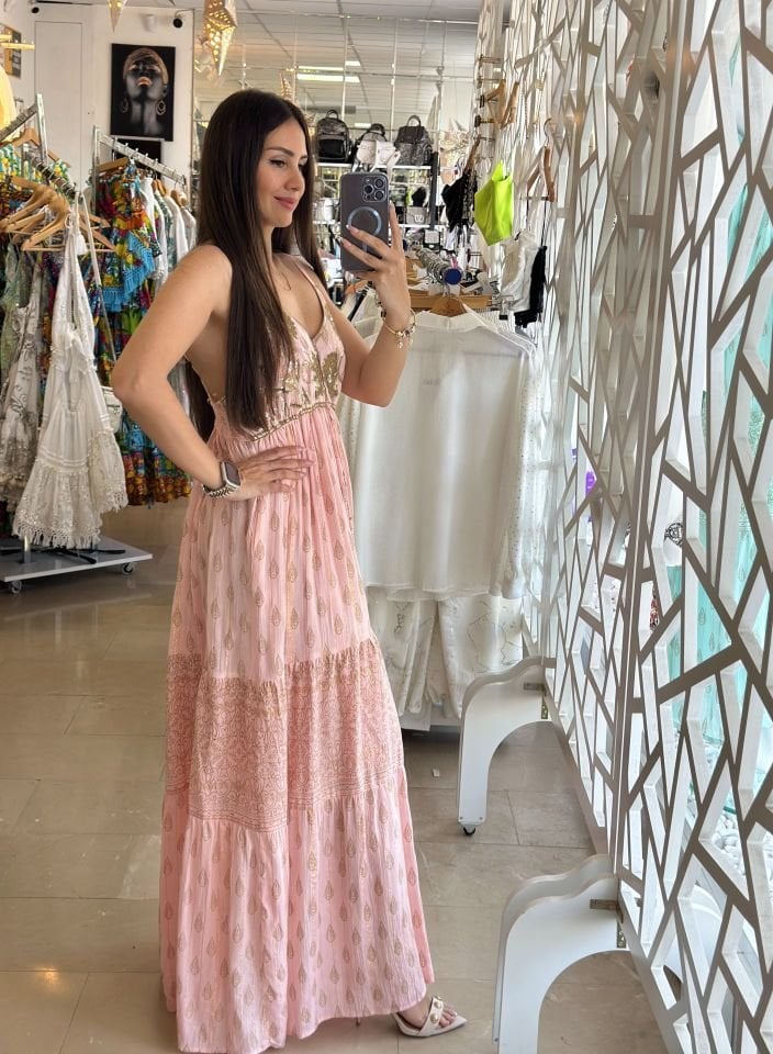 Payetli ithal elbise